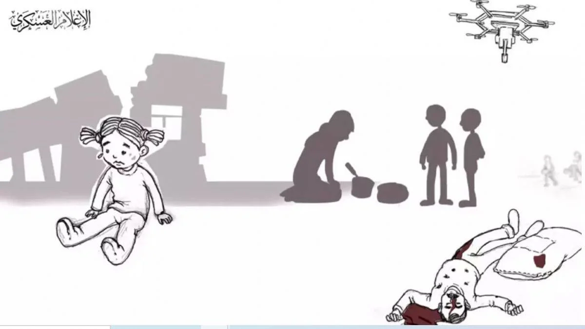 Kassam Tugaylarından İsrail'e karikatürlü mesaj!