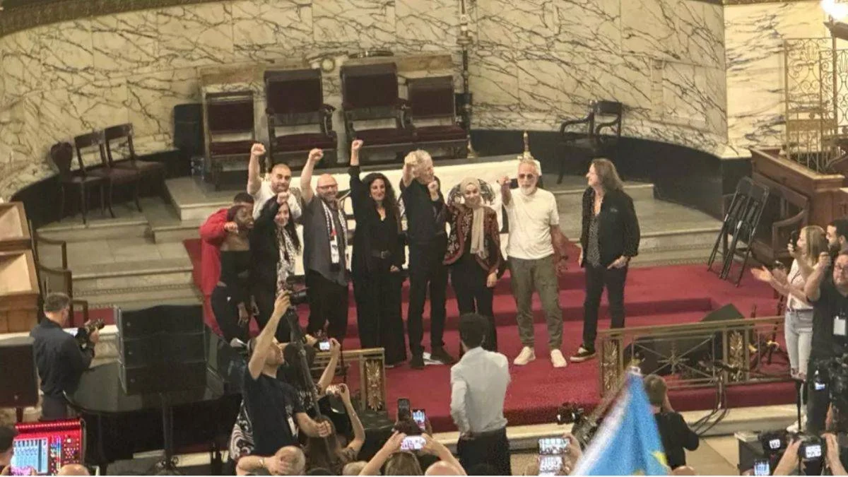 Filistin'e destek için sahneye çıktılar
