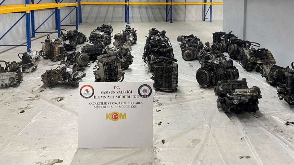 Gümrük kaçağı lüks otomobil motorları ele geçirildi