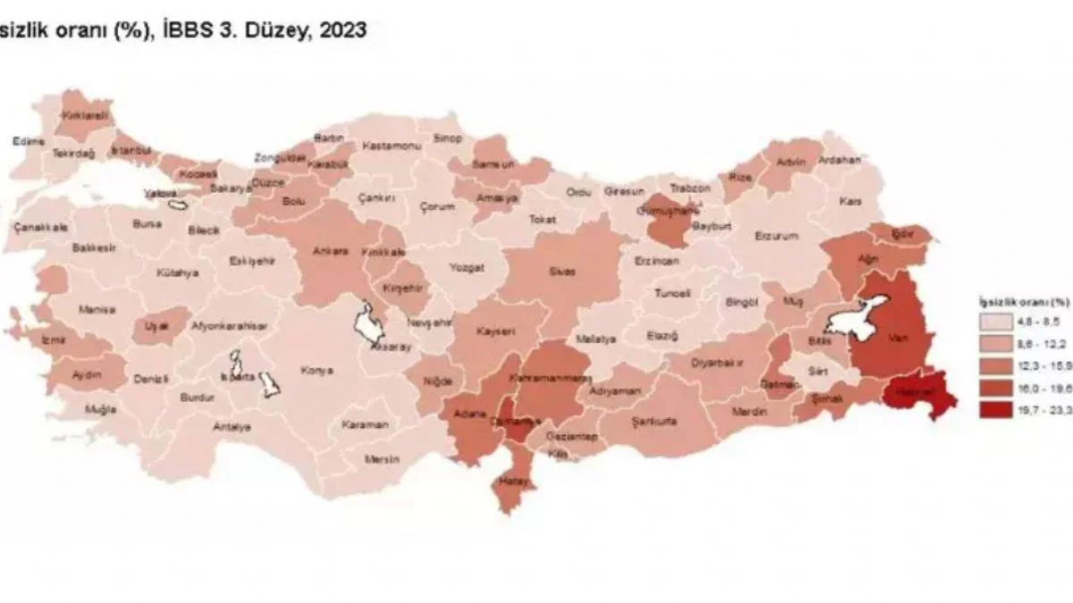 İllere göre işsizlik oranları belli oldu