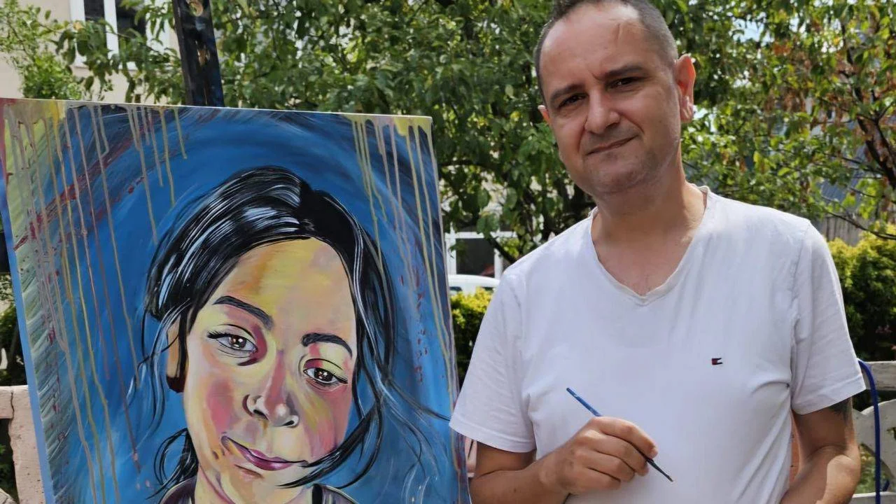 Ressam Ersoy Ayyıldız'dan Duygu Dolu Bir Tablo Daha 'Narin Güran'ın Portresi'