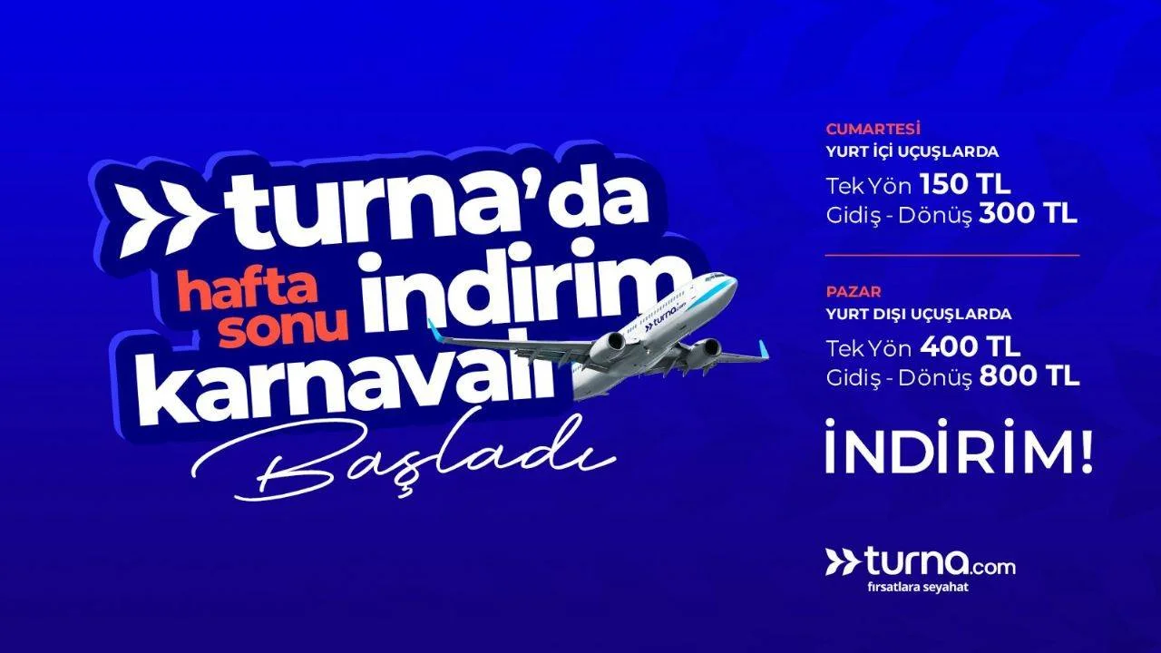 Turna.com'dan 800 TL'ye Varan İndirim Kuponu