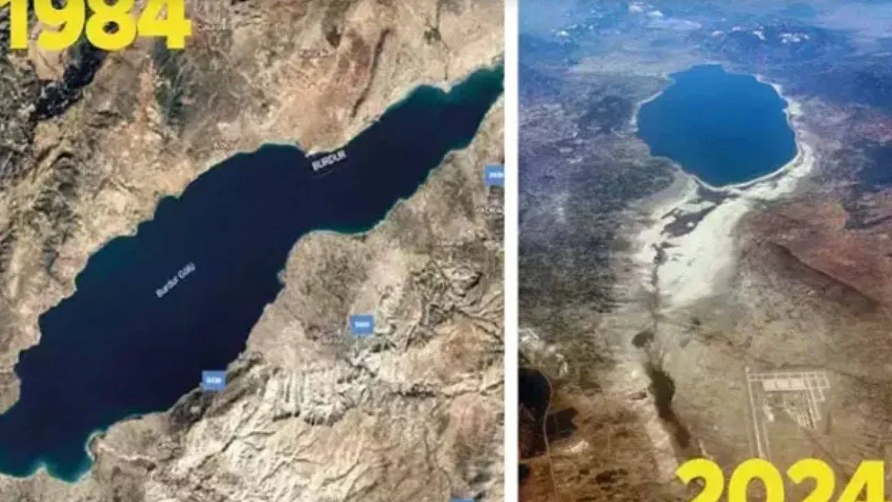Burdur Gölü'nde kuraklık alarmı!