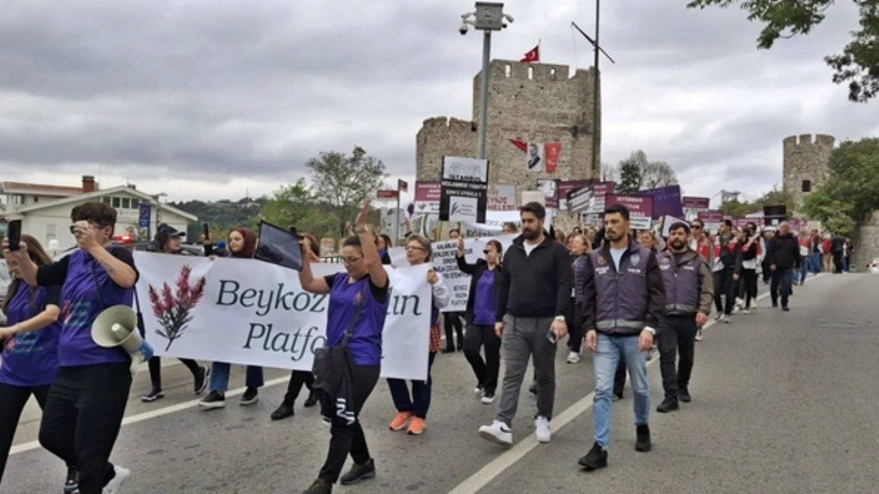 Kadın cinayetlerine karşı Beykoz'dan güçlü tepki
