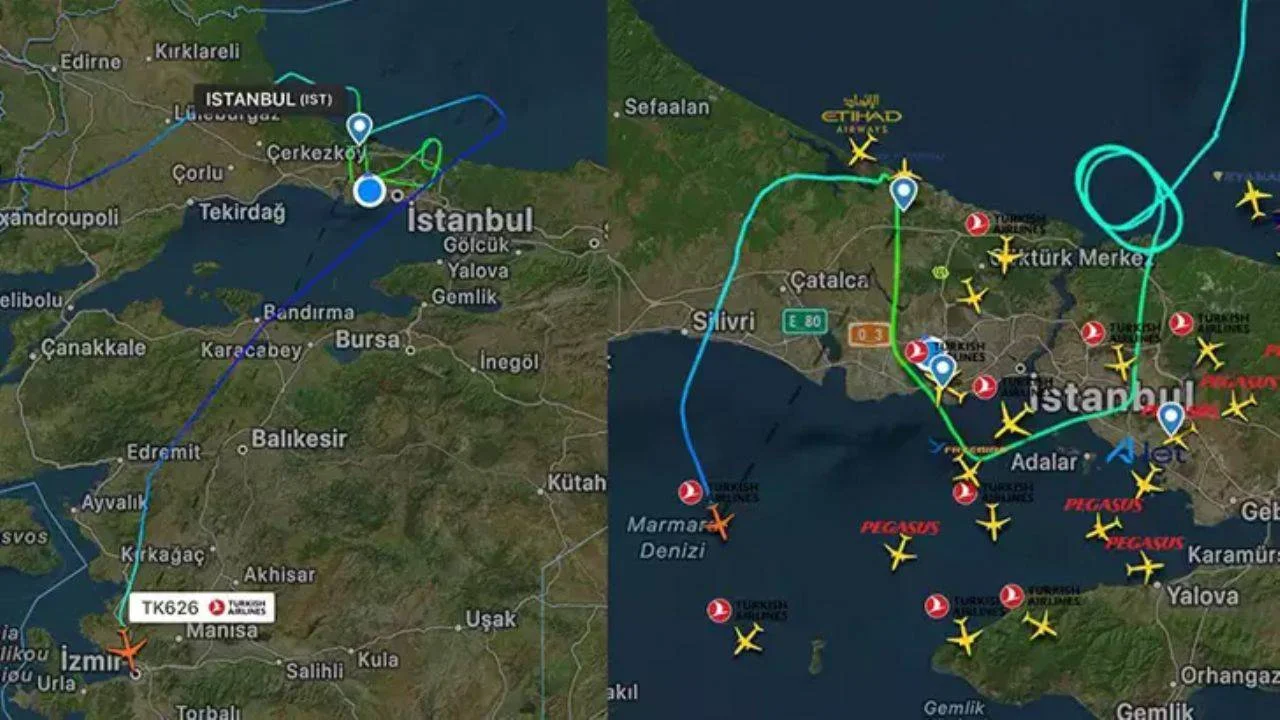 İstanbul'da şiddetli rüzgar ve yağış hava ulaşımını felç etti