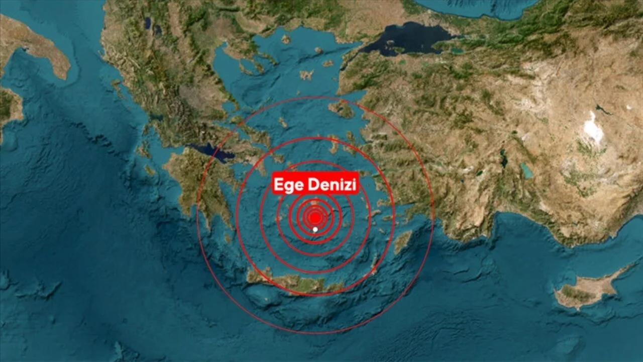Ege Denizi'nde 4,9 büyüklüğünde deprem