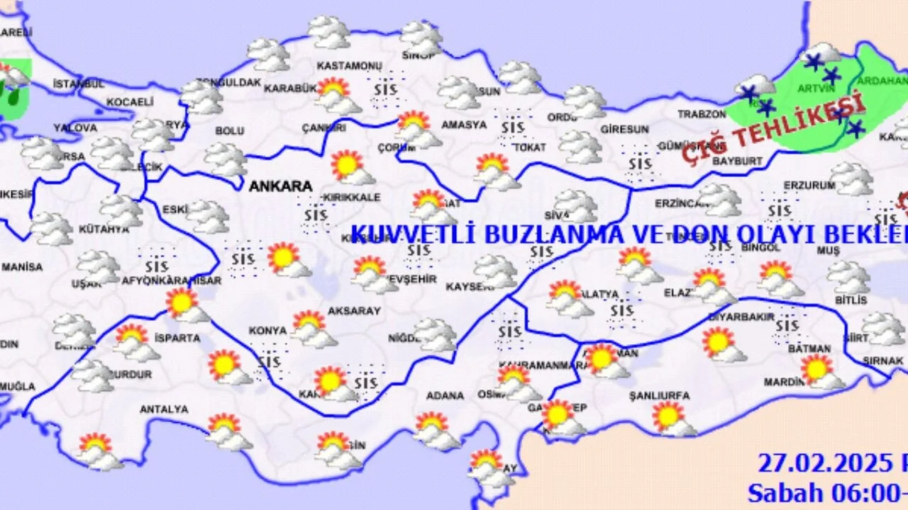 Hava durumu 27 Şubat 2025