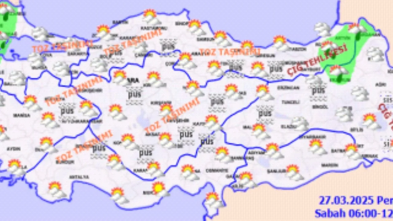 Hava durumu 27 Mart 2025