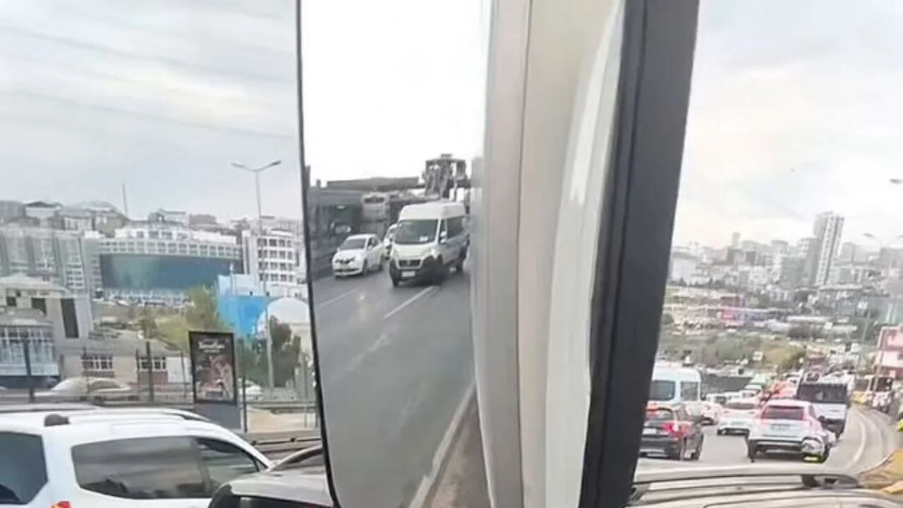 Kaynak yaparak öne geçti, TIR şoförüne ölümle tehdit savurdu