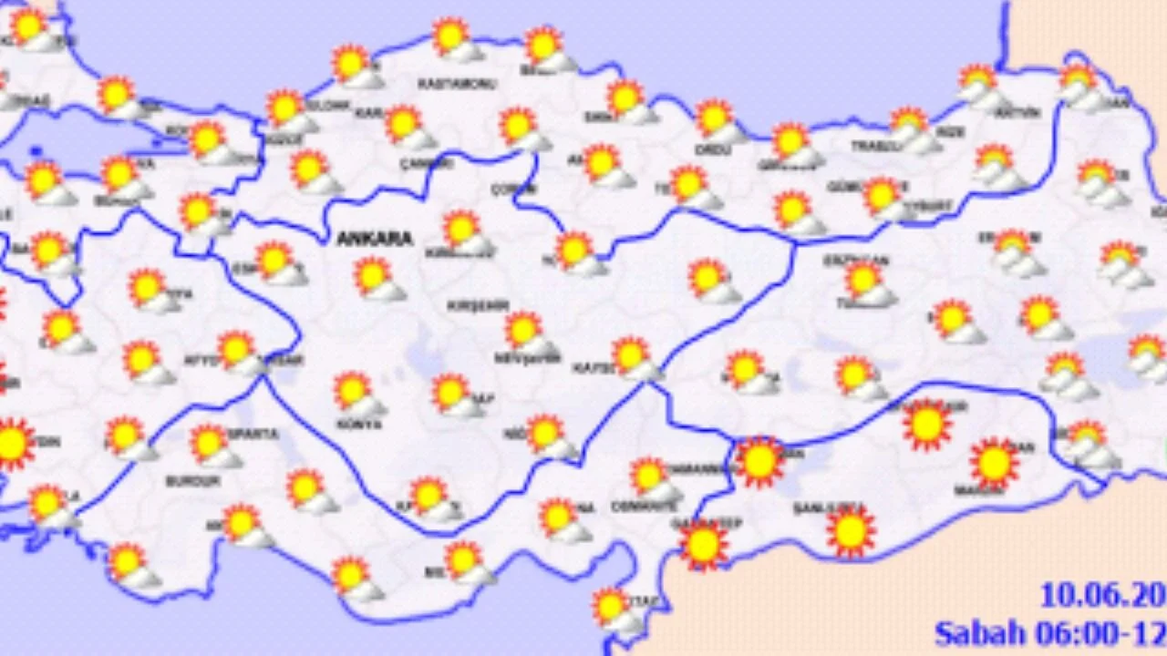 Hava durumu 10 Haziran 2025