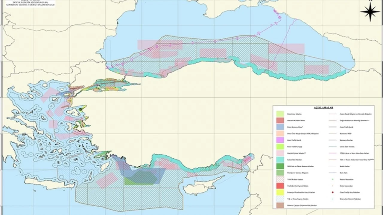 Türkiye'nin yeni deniz haritası