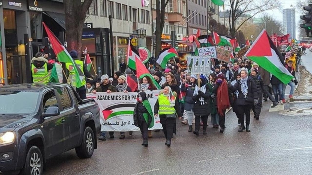 İsrail'in ilhak planı İsveç'te protesto edildi