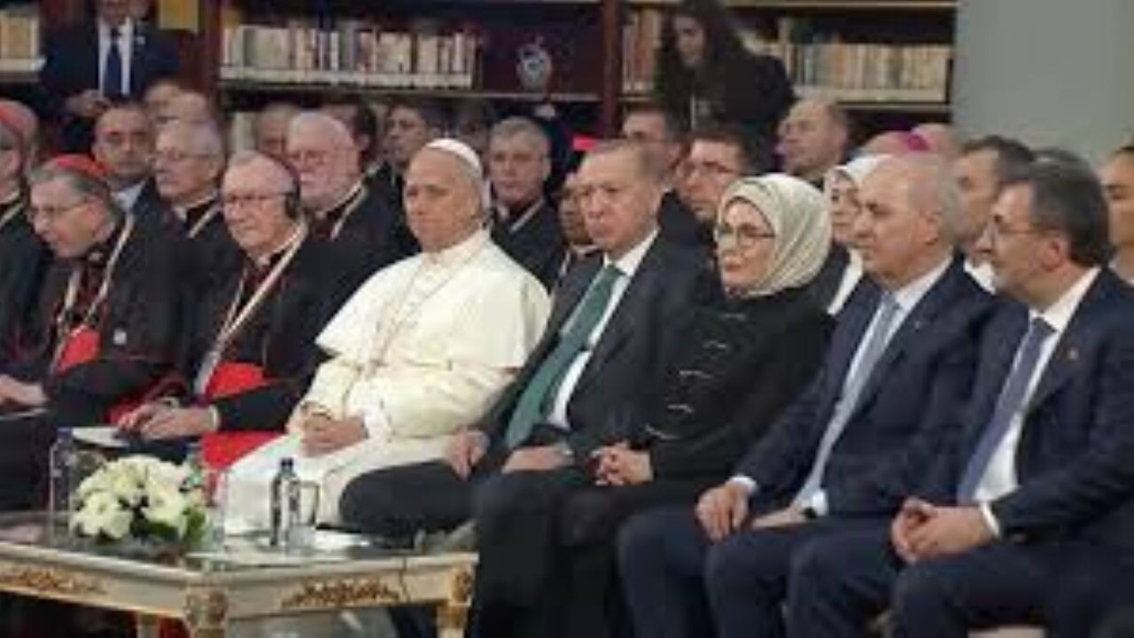Cumhurbaşkanı Erdoğan ve Papa 14. Leo, Sivil Toplum ve Diplomatik Heyet Toplantısı'na katıldı