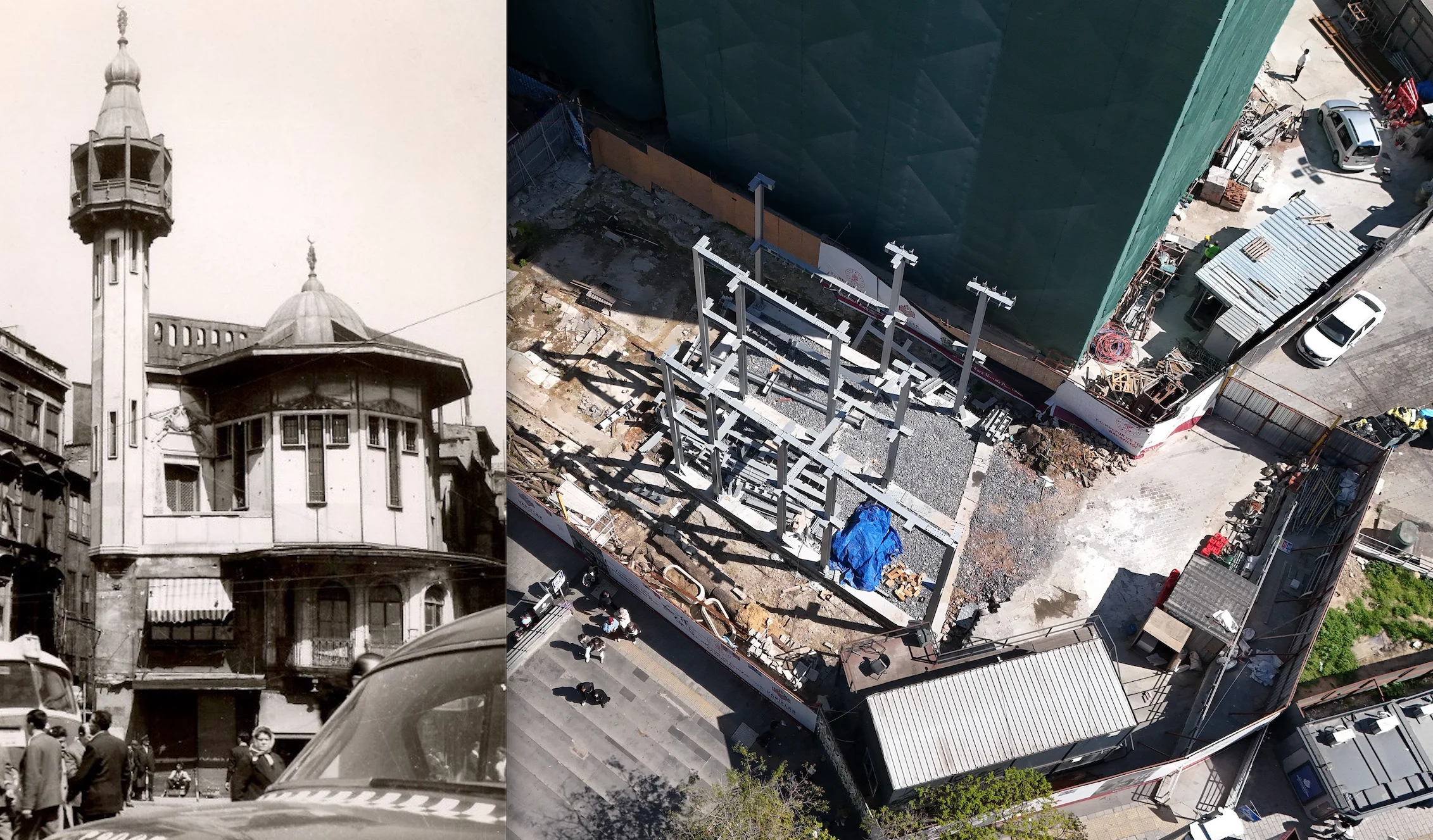 68 yıl önce yıkılan Karaköy’deki cami yeniden yapılıyor