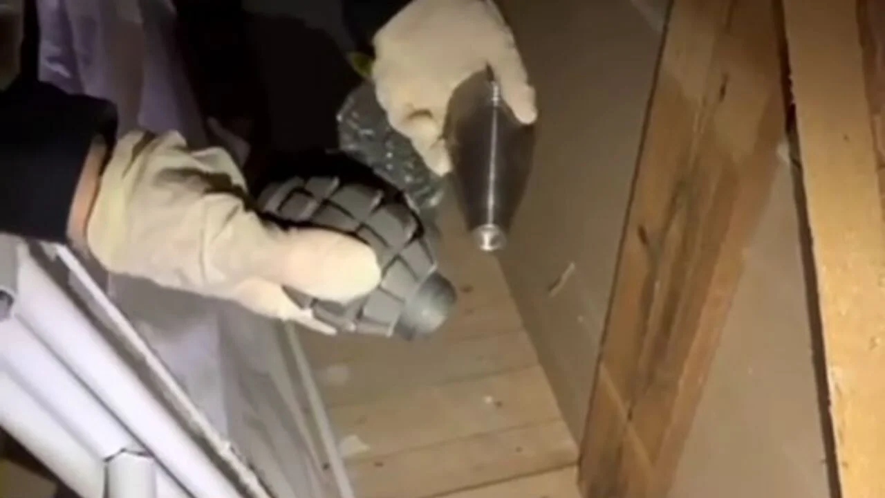 Uyuşturucu baskınında el bombası, havan topu çıktı