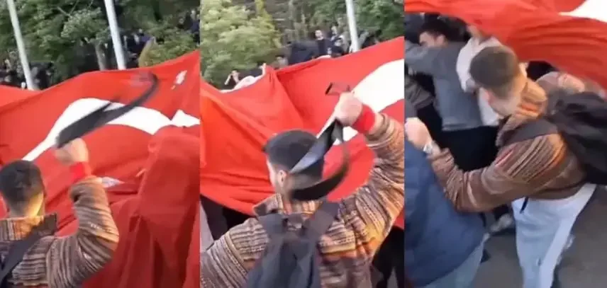 ODTÜ'de bayrağa saygısızlığa 6 gözaltı