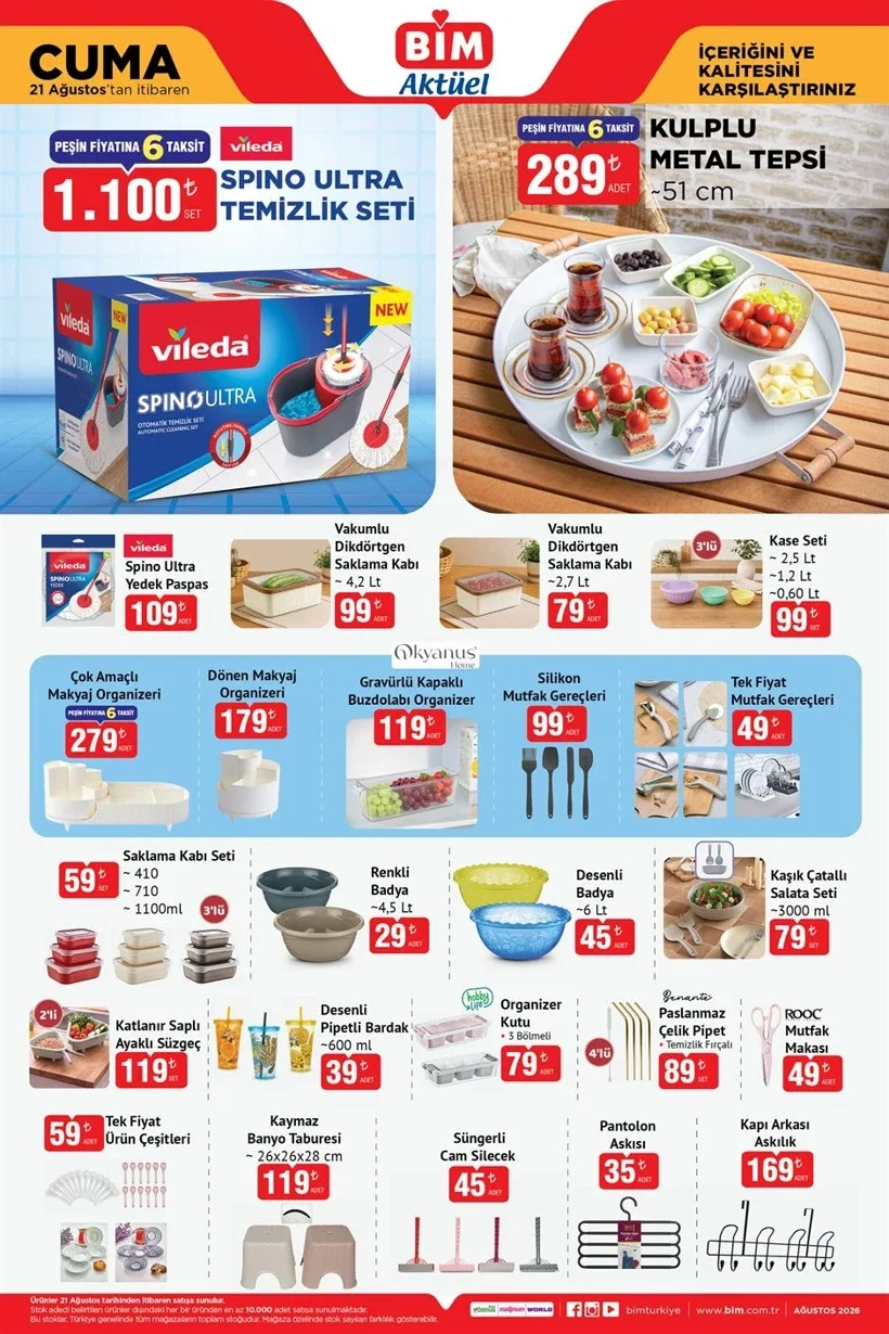 BİM 18-19-21 Ağustos aktüel ürünler: TCL TV, protein tozu, ankastre set