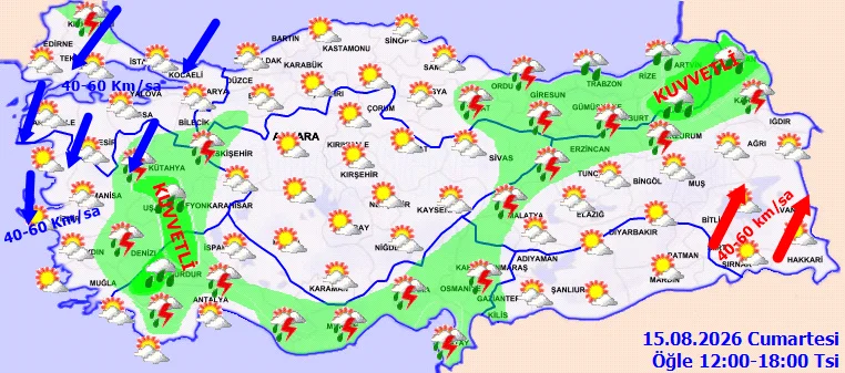 Bugünkü hava durumu: Ardahan, Bayburt ve Afyon'da kuvvetli yağış var!