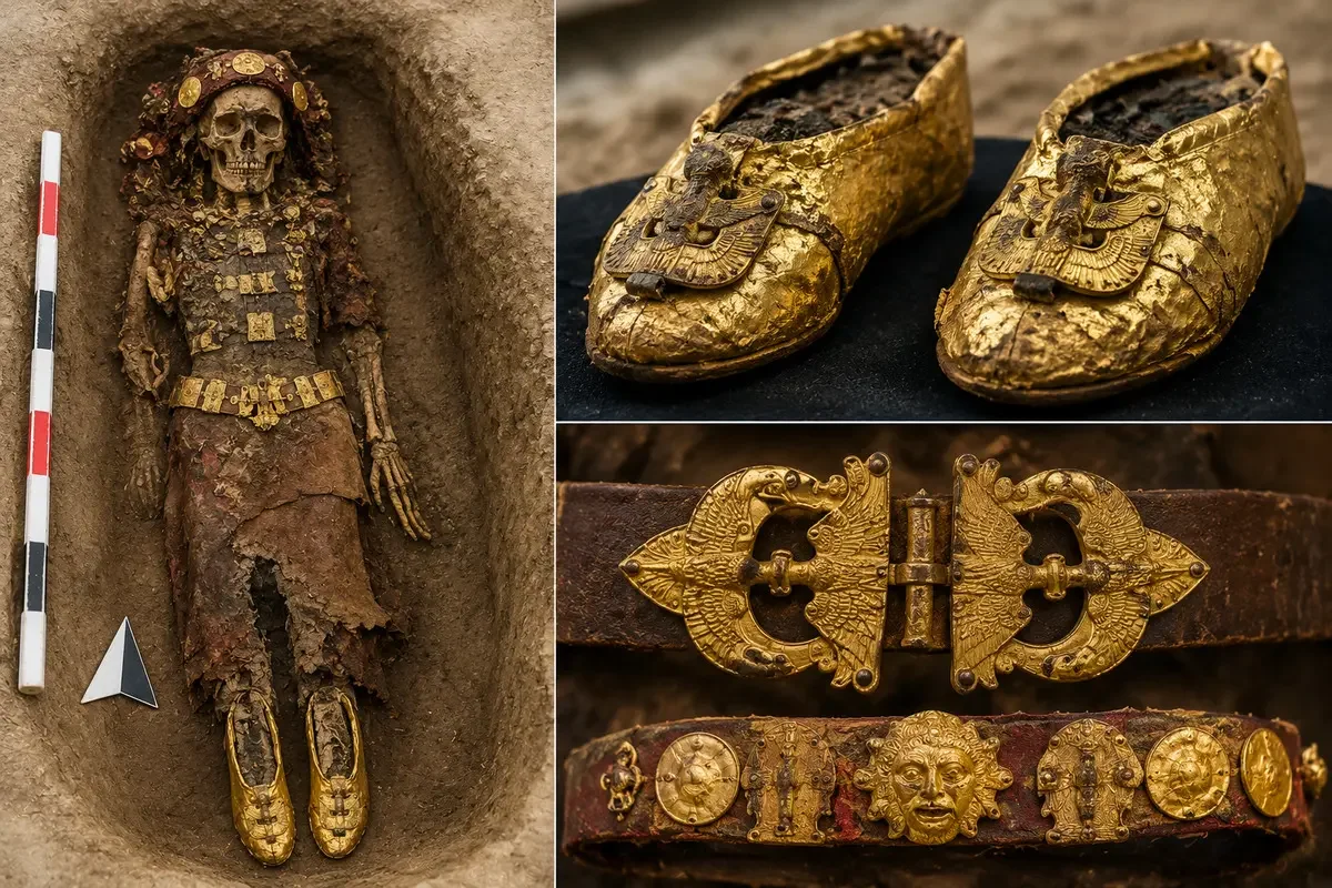 Kazakistan'da 1500 yıllık sır: Altın ayakkabılı kadın kimdi?