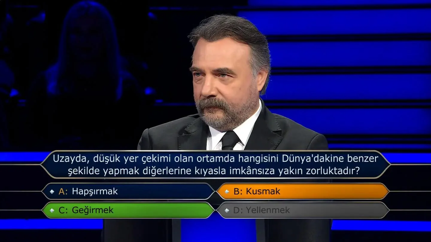 Kim Milyoner'de "Uzayda hangisini yapmak zordur?" sorusu gündem oldu