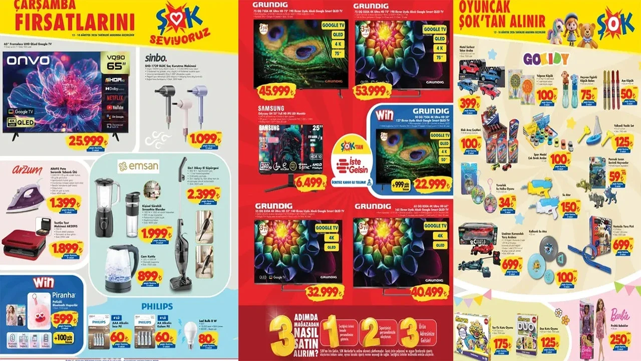 ŞOK 12 Ağustos aktüel kataloğu! Bu hafta neler indirimde?