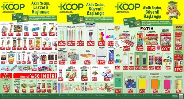 Tarım Kredi Market'te kırtasiye günleri başladı! Defter, boya, kalem fiyatları
