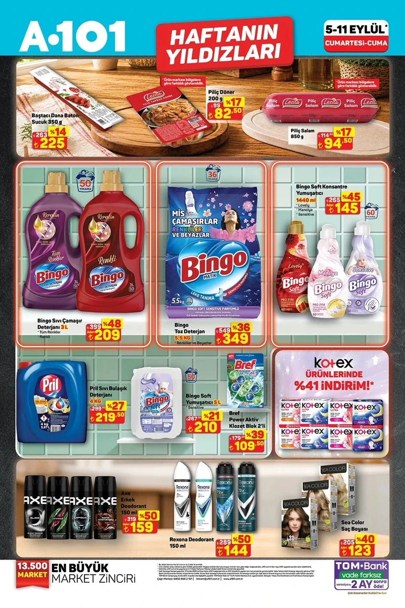 A101 5 Eylül aktüel kataloğu! Komili ayçiçek yağı, Çaykur çay, toz şeker ucuzladı