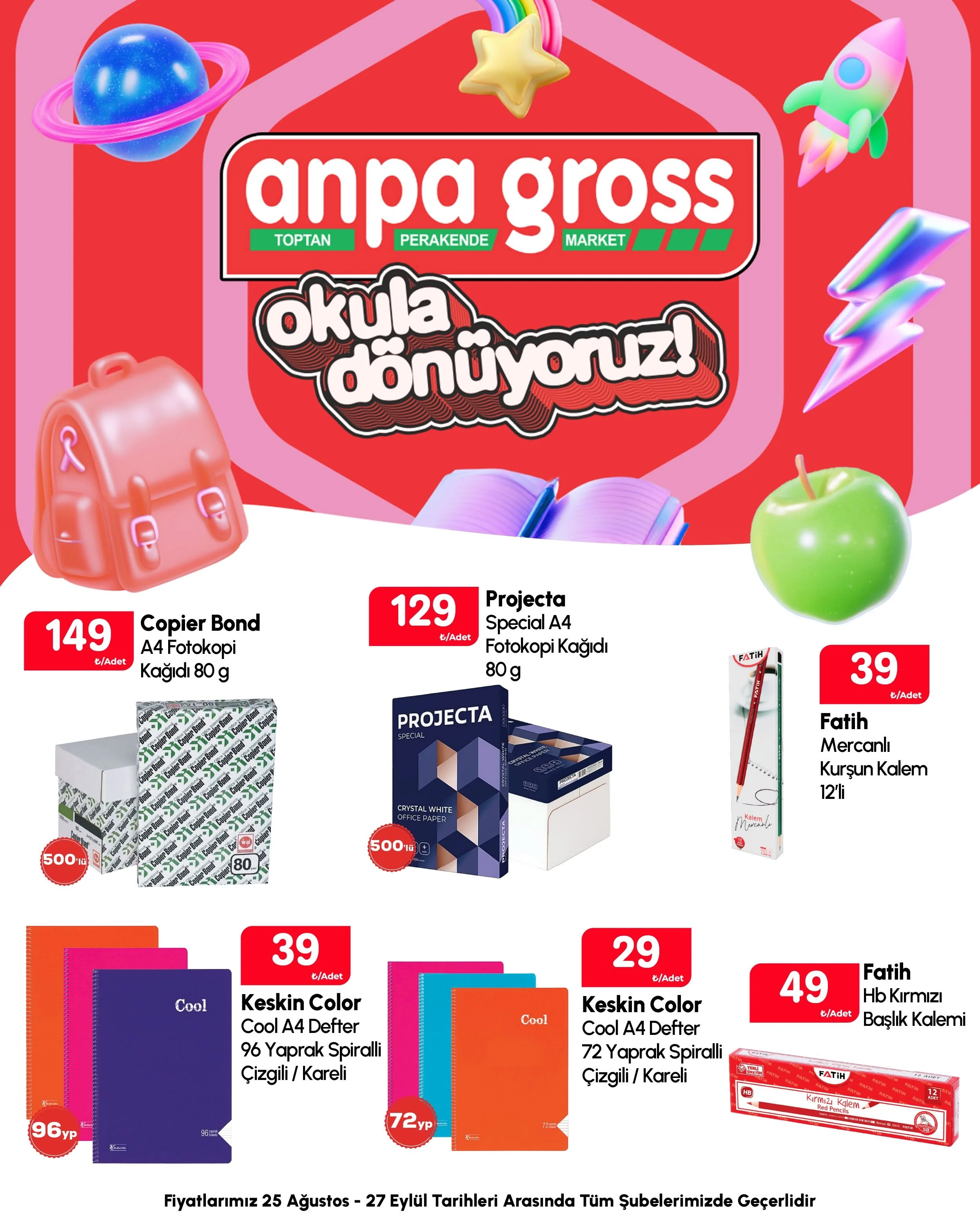 Anpa Gross'tan okul alışverişi devrimi: 1.000 TL hediye çeki