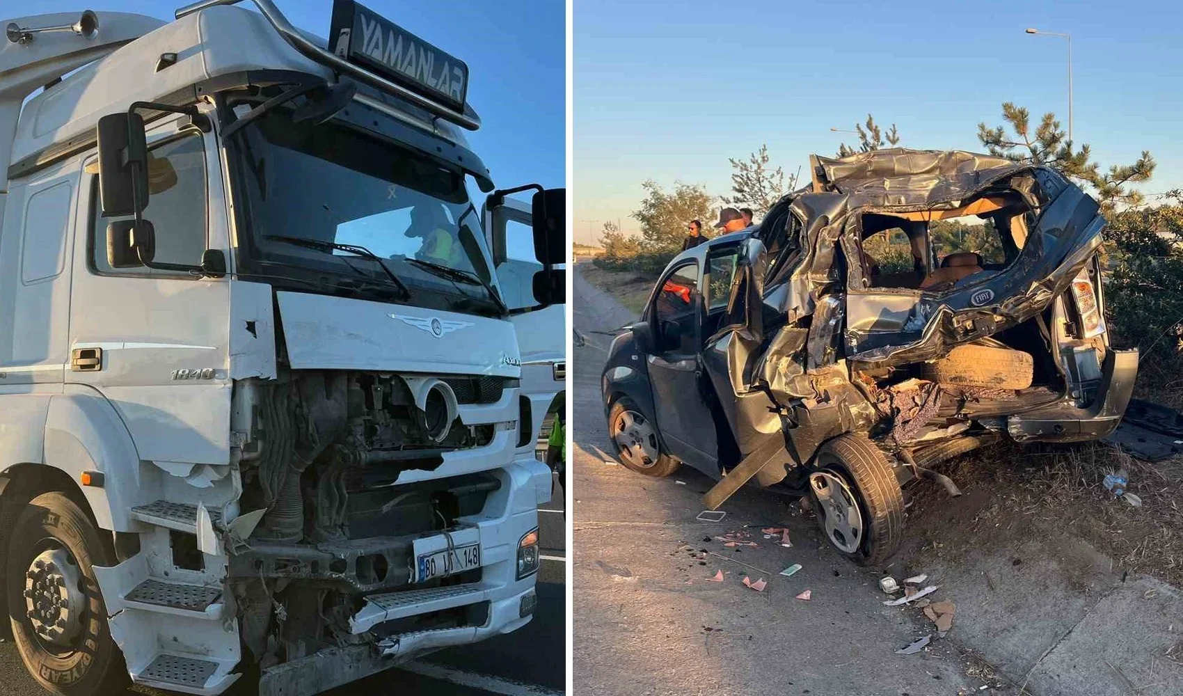 Arnavutköy'de TIR hafif ticari araca çarptı! Biri çocuk 6 kişi yaralandı