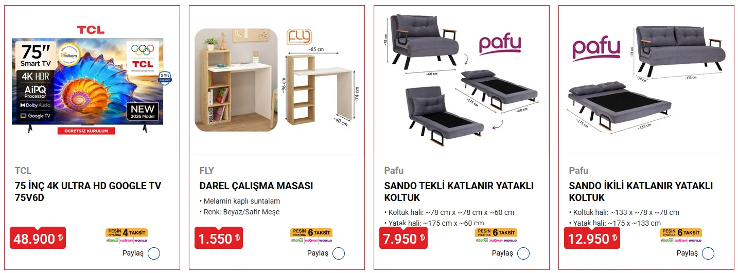 BİM 23 Eylül aktüel indirim kataloğu: 4K TCL TV ve koltuk takımı geldi