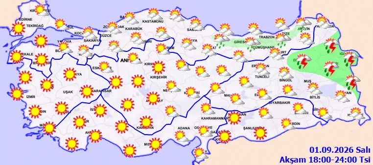 Bugünkü hava durumu: İstanbul 30, Antalya 36 Karadeniz'de ise yağış var!