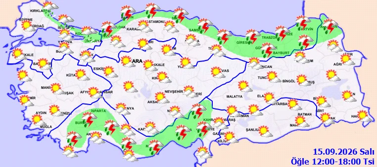 Bugünkü hava durumu: İstanbul'a sağanak, Doğu Karadeniz'de serinlik!