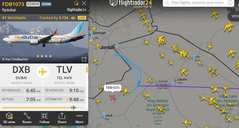 Dubai-Tel Aviv uçağı 7500 kodu verdi: İsrail savaş uçakları havalandı