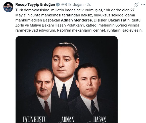 İmralı'da 65 yıl önce idam edilen milli irade: Menderes, Zorlu ve Polatkan