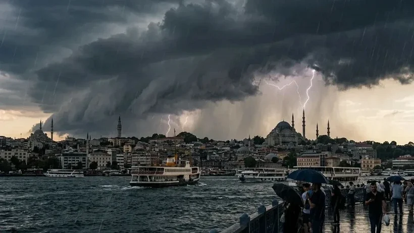 İstanbul'da yağış başladı: AKOM'dan 100 kilogram uyarısı