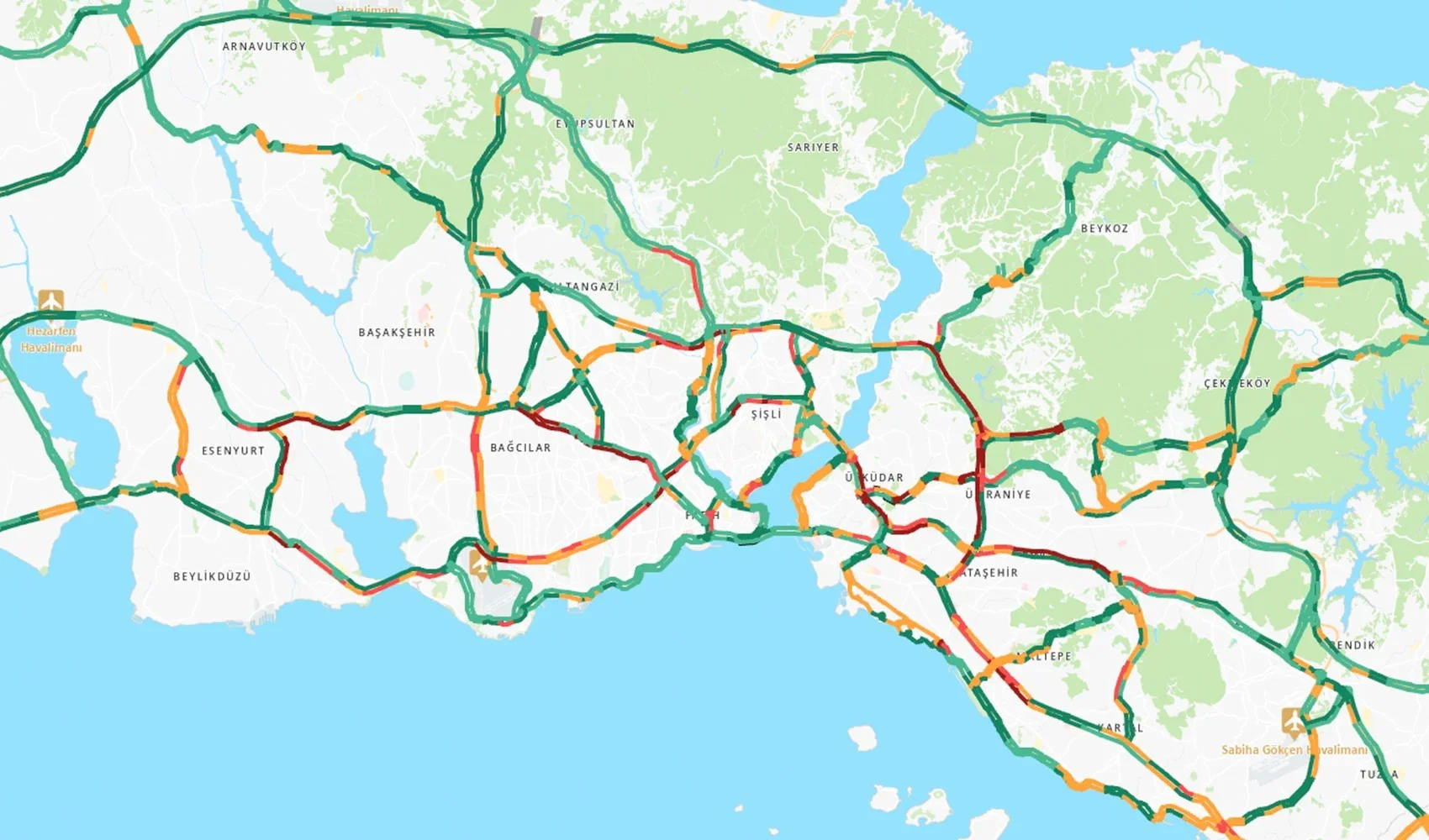 İstanbul'da yağmur trafiği felç etti! Yoğunluk yüzde 89'a çıktı