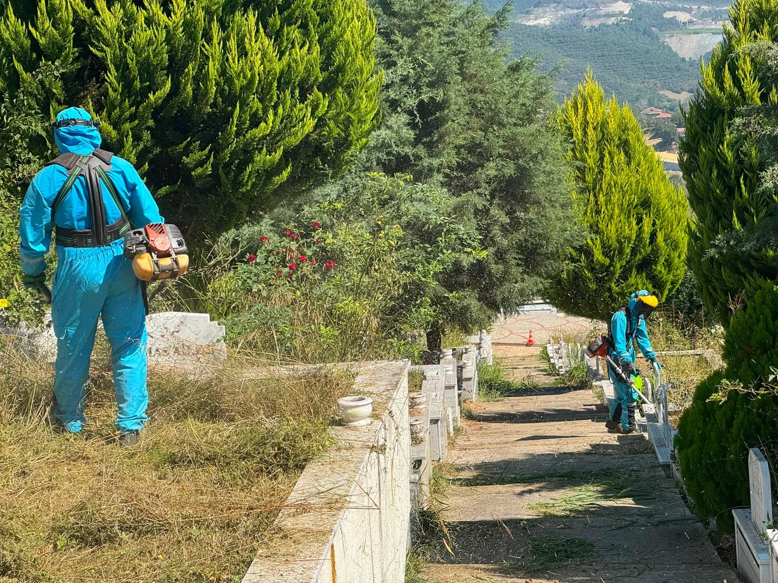 İzmit’te mezarlıklar bakıma alındı