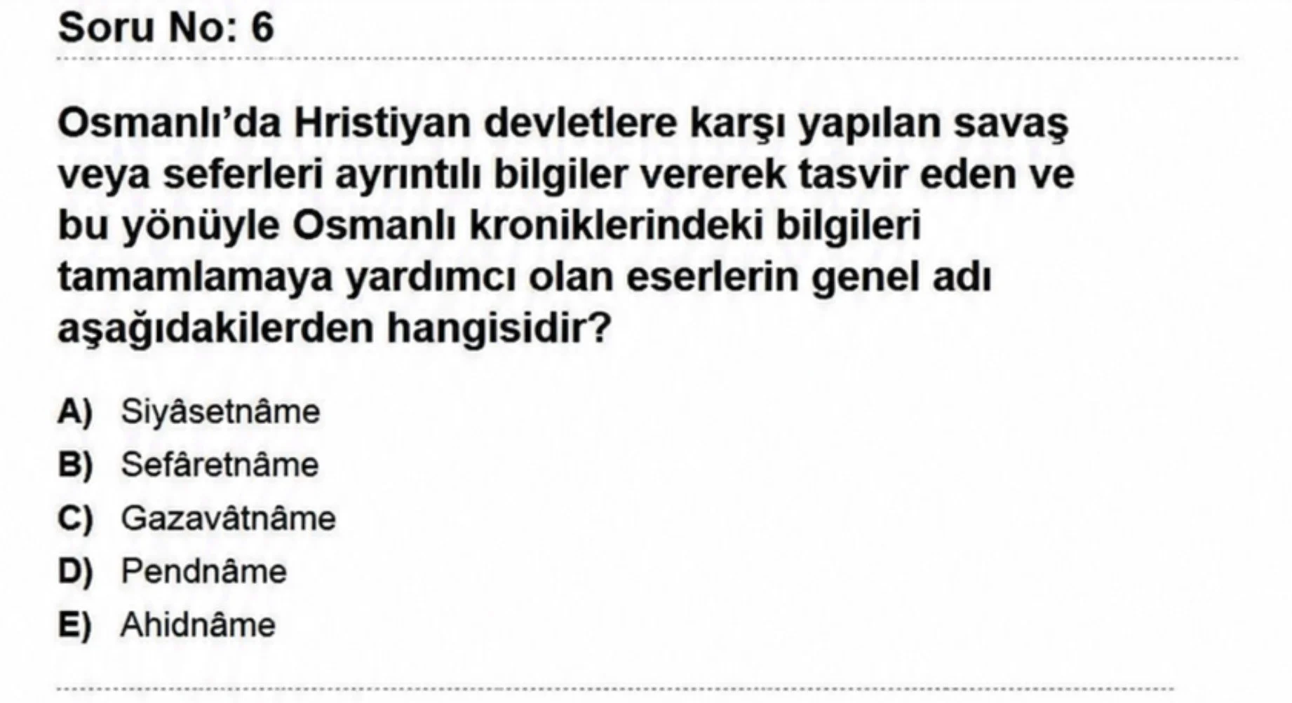 KPSS 2026'da gündem olan Gazavâtnâme sorusu: 5 şıkkın açıklamalı cevabı