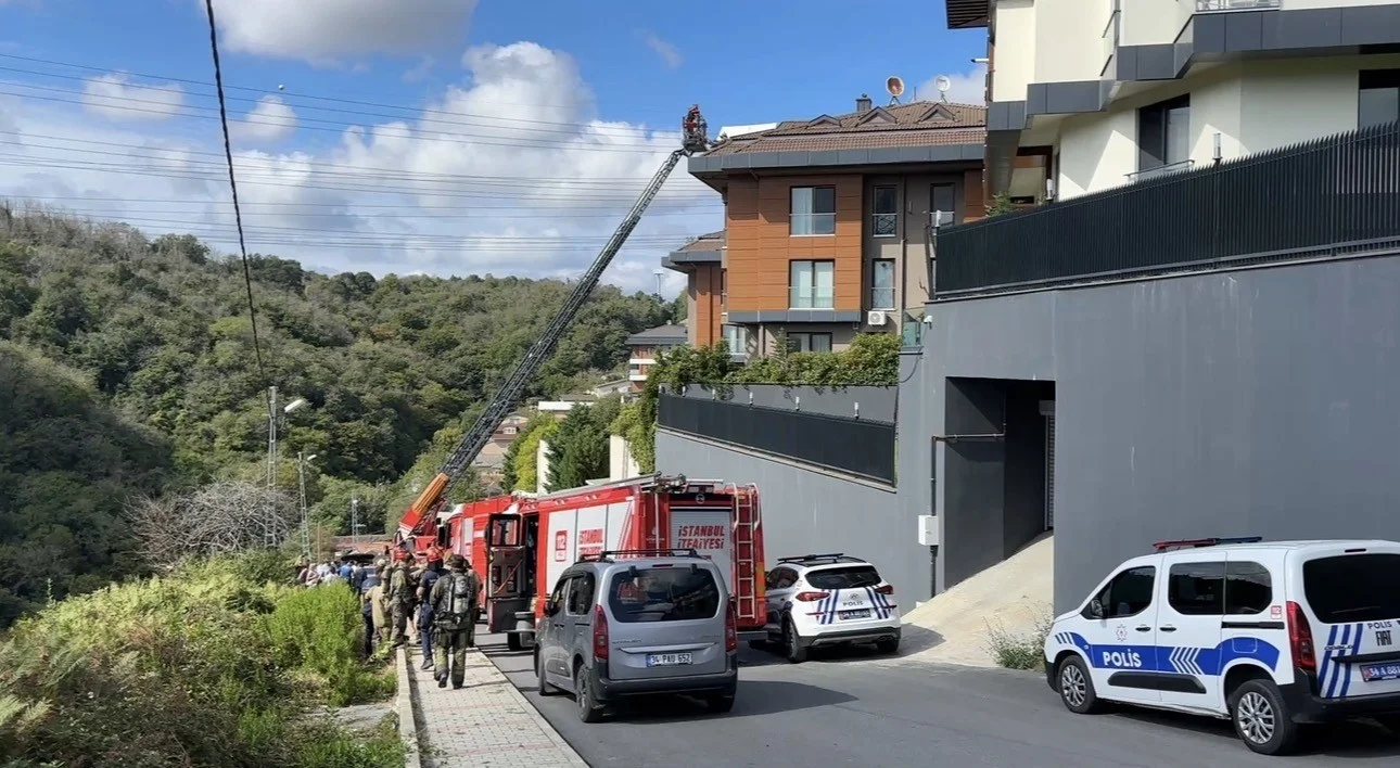 Sarıyer'de korkutan yangın: Kurutma makinesi alev aldı, 8 kişi tahliye edildi