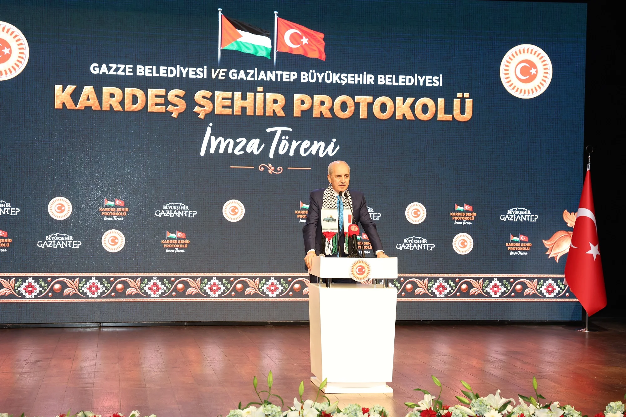 Gaziantep Büyükşehir Belediyesi ile Gazze Belediyesi kardeş şehir oldu