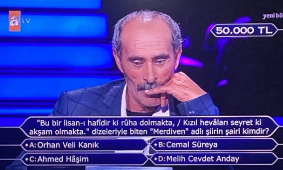 Kim Milyoner Olmak İster’de sorulan “Merdiven” şiirinin şairi kim?