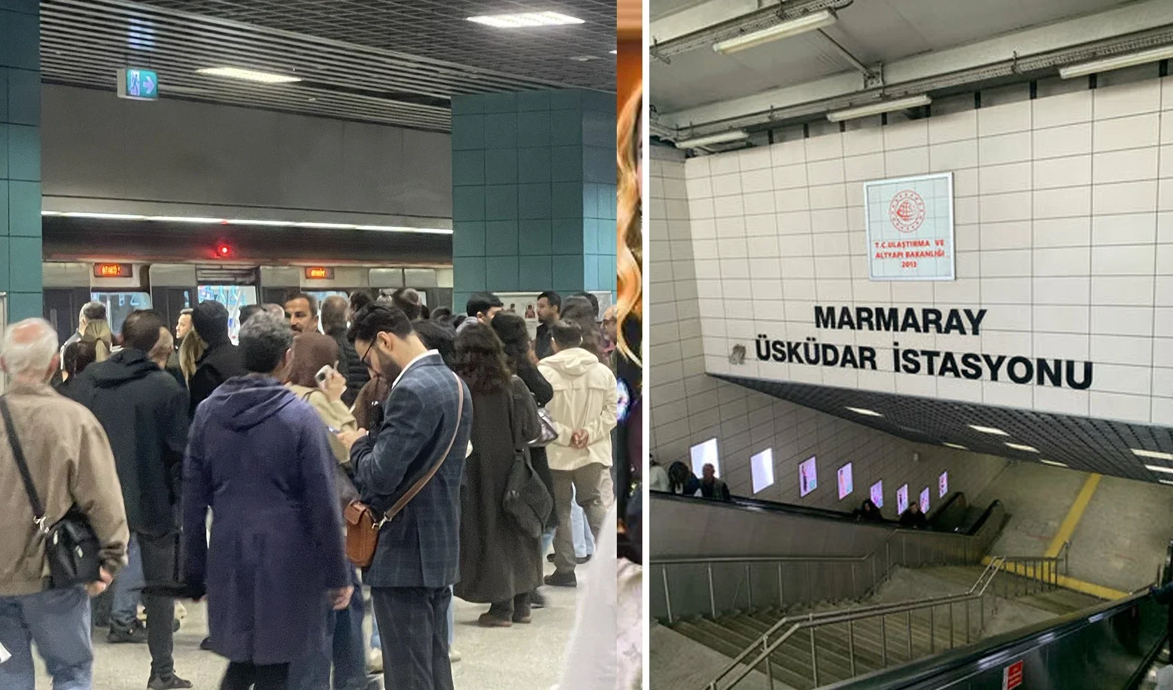 Marmaray Üsküdar’da sefer gecikmesi! Tek hat işletmeciliği