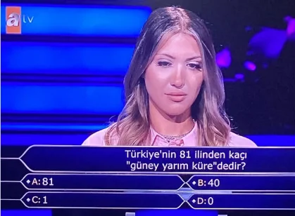 Türkiye’nin kaç ili Güney Yarım Küre’de? Milyoner sorusu